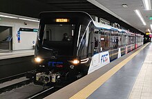 Catania Metro train at Giovanni XXIII Station