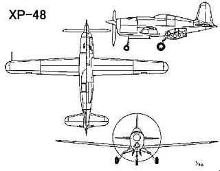 <span class="mw-page-title-main">Douglas XP-48</span> Light fighter project for U.S. Air Force, cancelled 1940