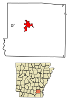 Location in Drew County and Arkansas