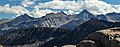 Mt. Farquhar (left), North Guard (center), Mt. Brewer (right), from southwest.