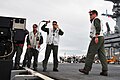 Landing signal officer on USS Carl Vinson