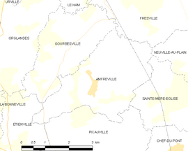 Mapa obce Amfreville