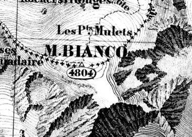 Hartă a Atlasului Sardiniei din 1869 care prezintă granița internațională urmând linia hidrografică