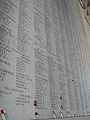 Names of soldiers with no known graves