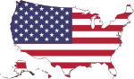 USA Flag Map