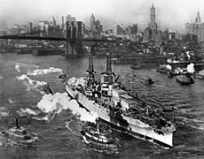 USS Arizona in New York City Crisco edit