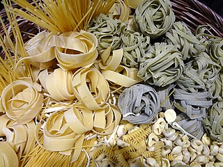 <span class="mw-page-title-main">Pasta</span> Cooked dough food in Italian cuisine