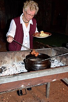 Bushman fondue in Namibia Bushman fondue, Namibia.jpg