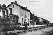 Ancien gare de Rouvres-Baudricourt. Carte postale du début des années 1900