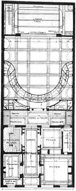 Theatre plan at balcony level