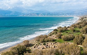 The archaeological site, and the bay of Komos