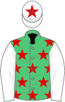 Emerald Green, Red stars, White sleeves, White cap, Red star