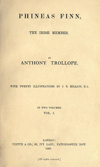 <i>Phineas Finn</i> 1869 novel by Anthony Trollope