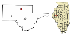 Location of Littleton in Schuyler County, Illinois.