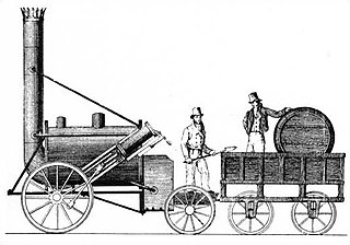 Stephensons <i>Rocket</i> Steam locomotive by Robert Stephenson in 1829