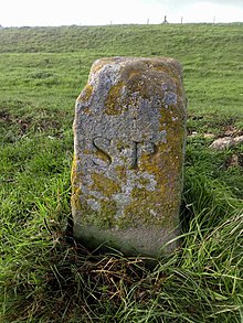 farmer's Boundary Stone, Southern escarpment. 51.68601,-2.31515 / 51deg41'9.64"N+2deg18'54.53"W UleyBuryBS.jpg