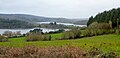 Aulne maritime : le méandre de Trégarvan vu depuis Rosnoën aux environs de Ty Bihan.