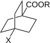 4-substituted bicyclo-2.2.2.-octane-1-carboxylic acid 4-substituted bicyclo(2.2.2)octane-1-carboxylic ester.svg