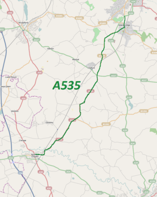 <span class="mw-page-title-main">A535 road</span> Road in England