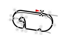 Formula E layout of the Autódromo Hermanos Rodríguez