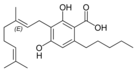 Strukturformel Cannabigerolsäure A