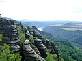 Deutschland, Elbsandsteingebirge, Schrammsteine