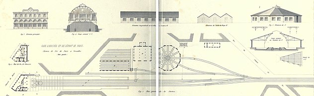 Embarcadère du Maine de 1840 et premier dépôt.