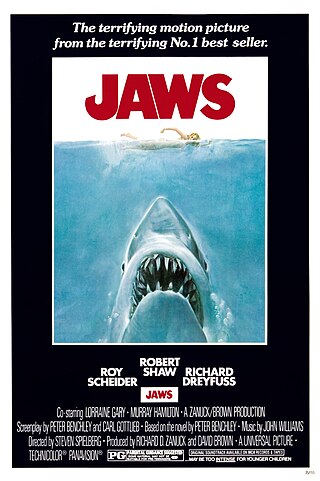 <i>Jaws</i> (film) 1975 thriller film by Steven Spielberg