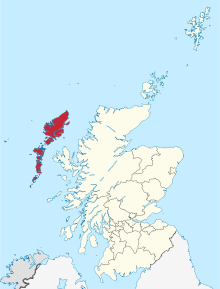 Poziția regiunii Na h-Eileanan Siar The Western Isles