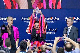 Netta at the Eurovision 2018 - Winner’s Press Conference 12.jpg