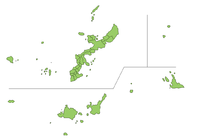 Carte de la préfecture d'Okinawa.