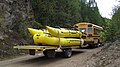 Transports de rafts et équipiers sur route