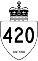 Image illustrative de l’article Autoroute 420 (Ontario)