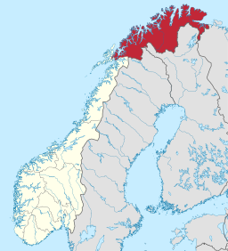 Troms og Finnmark fylke i Norge.