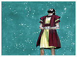 Abraham contempla las estrellas. Imagen por Jim Padgett, 1984