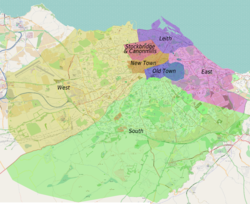 Edimburgo ovest - Localizzazione