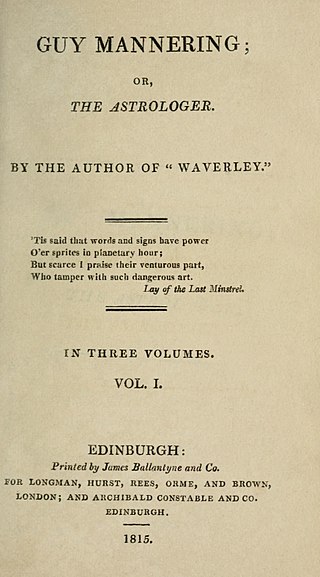 <i>Guy Mannering</i> Novel by Walter Scott