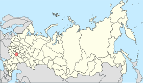 Localização do Oblast de Tambov na Rússia.