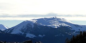 Vue du monte Madonnino enneigé.