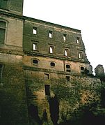 Montmajour Abbey from the front.