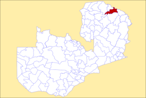 District location in Zambia