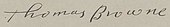 signature de Thomas Browne