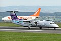 EasyJet Boeing 737 and Air Southwest DHC-8 Dash 8 at Bristol Airport