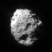 Comet Wild 2 as seen from Stardust on 2 January 2004