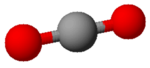 modello molecolare dell'anidride carbonica