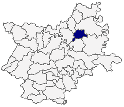 Map of Čeminac municipality within the Osijek-Baranja County