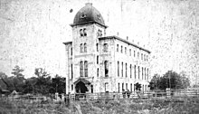 Florida Agricultural College in the late 1880s. ChapelHallLakeCityFL.jpg