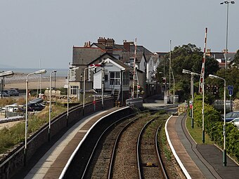 View from the station footbridge looking north.