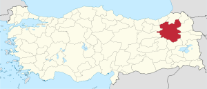 Vị trí của tỉnh Erzurum ở Thổ Nhĩ Kỳ