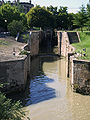 Écluse du canal impérial d'Aragon à Saragosse.